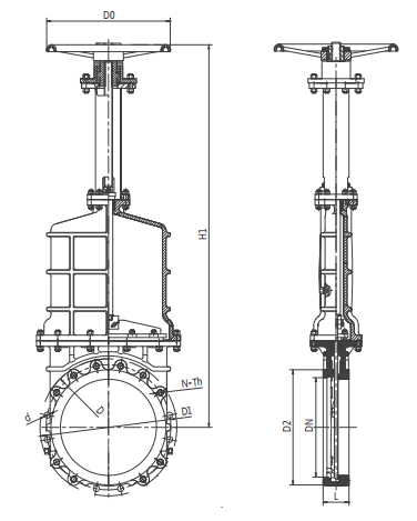 stainless steel knife gate valve